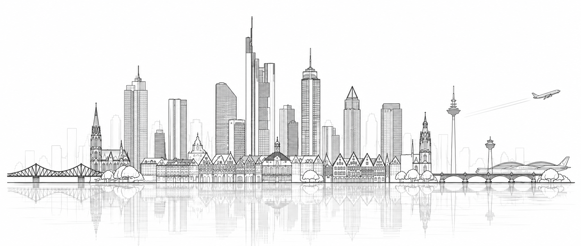 Illustration: Frankfurt-Skyline